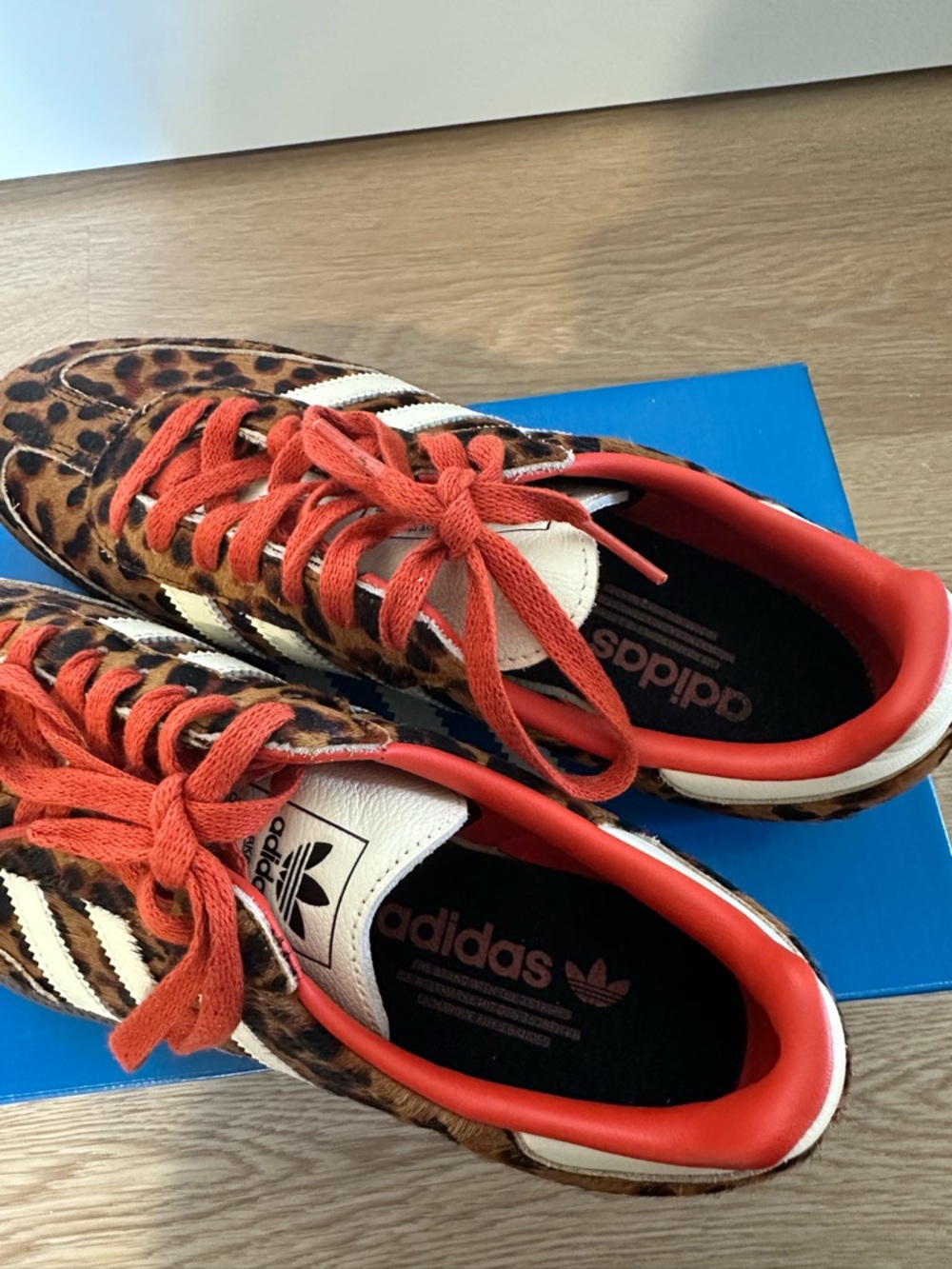 Adidas Women’s Samba OG in Leopard with Red Laces - Picture 5 of 6